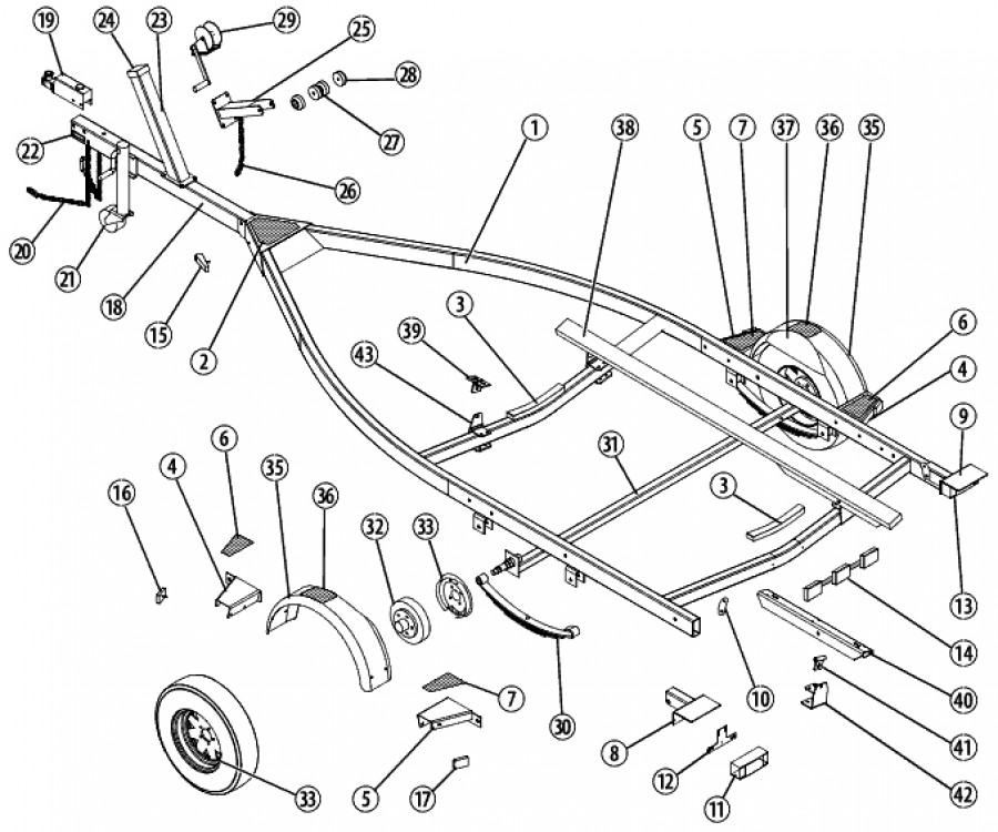 Ez loader trailer parts diagram